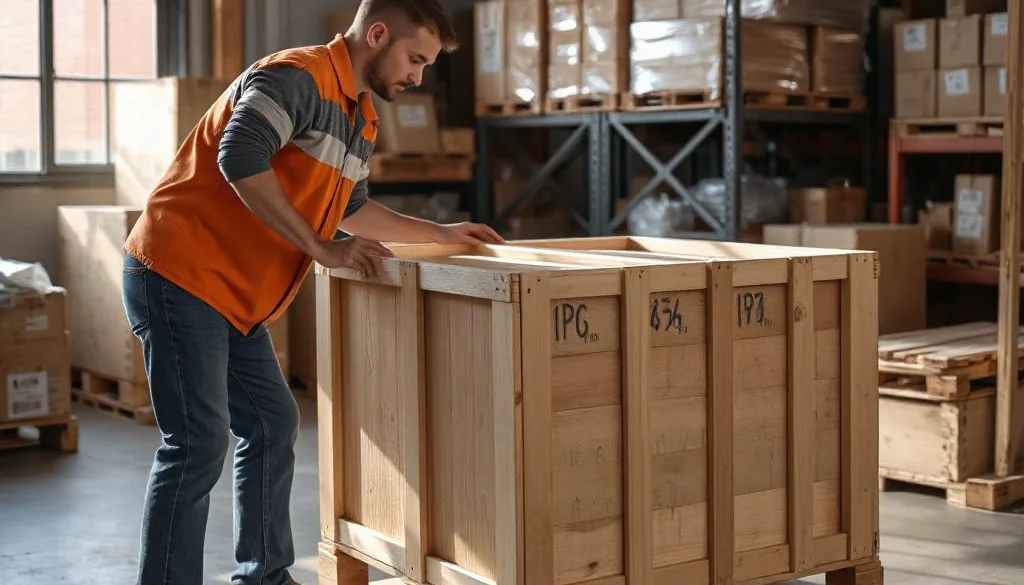 Pickup, palletizing, shipping, crating