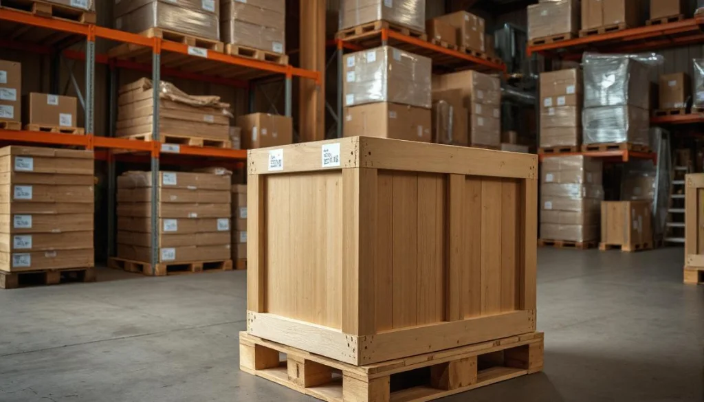 Pickup, palletizing, shipping, crating
