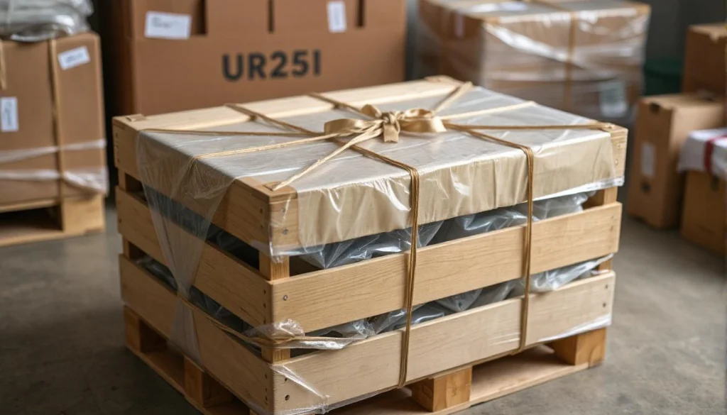 Pickup, palletizing, shipping, crating